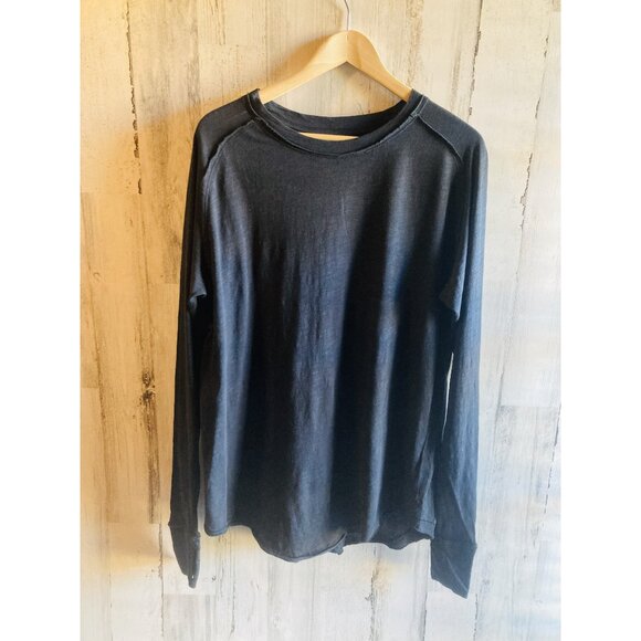 NWOT  Free People We The Free Arden Tee XS Black Long Sleeve Boho - Picture 1 of 14